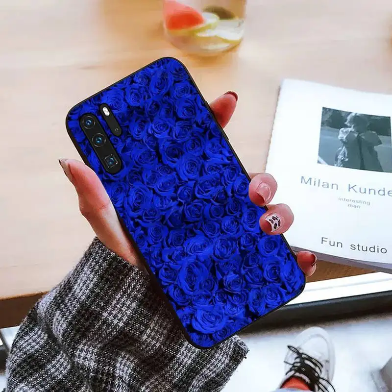 

Blue rose art Phone Case For Huawei honor Mate mate P 10 9X 10i 20 30 40 y7 pro p smart 2019 lite
