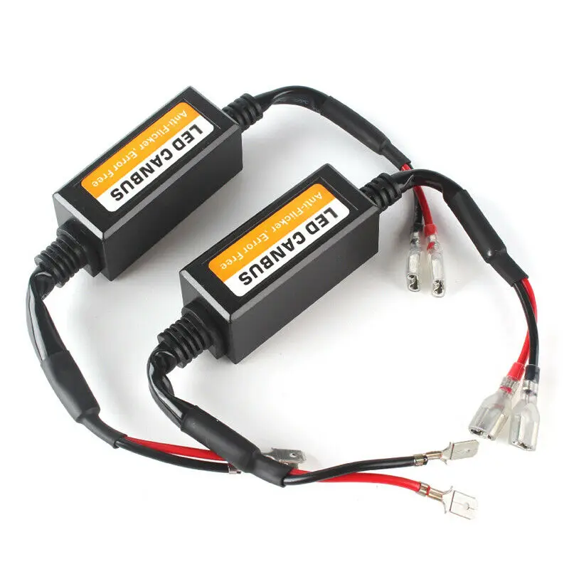

Universal 2Pcs H1 Headlight LED Decoder Error Free Anti-Flicker Resistor Warning Canceller Load Decoder Lightweight Portable
