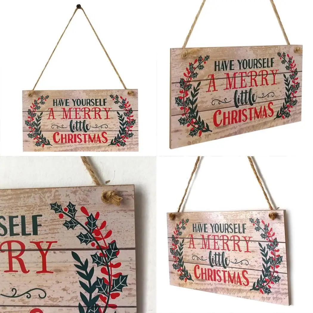 Hanging Wooden Tagging Christmas Pendant As Picture Tree Decorations | Дом и сад
