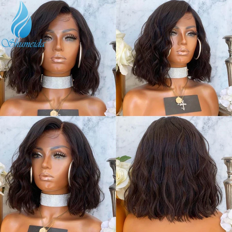 13*3 человеческие волосы парик с Омбре цвет парики предварительно сорвал