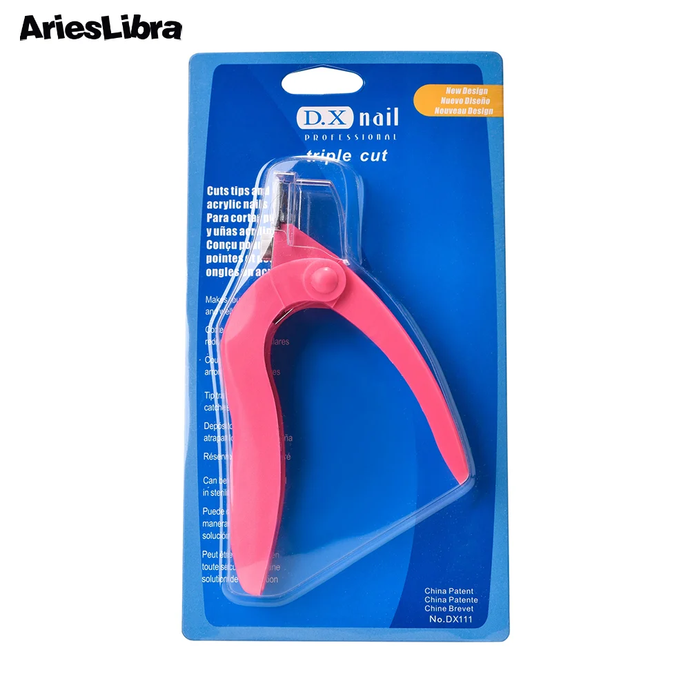 Ножницы AriesLibra розовые/черные для маникюра и кутикулы пластиковые ножницы ногтей
