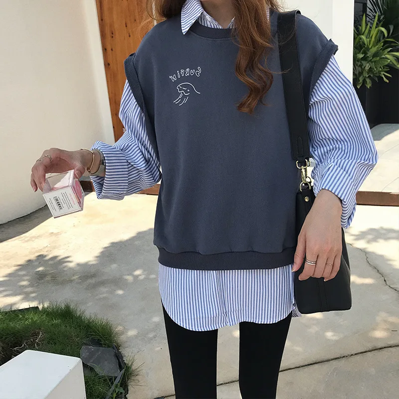 Женская рубашка в Вертикальную Полоску с длинным рукавом |