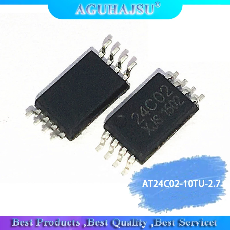 10 шт./лот AT24C02-10TU-2.7 AT24C02 24c02 TSSOP8 памяти новый оригинальный | Электронные компоненты