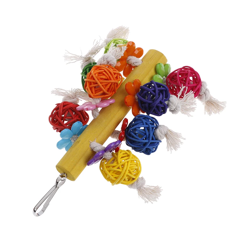 

1 шт. мяч попугай птица жевательная игрушка клетка игрушка преображение натуральная ротанговая игрушка для попугая Попугай Cockatiel 9x21cm