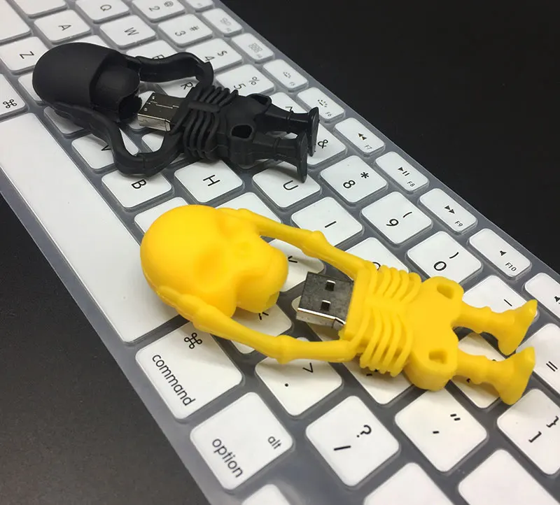 usb флэш-накопитель 128 ГБ, флеш-накопитель 32 ГБ, черный череп, скелет, флешка, 16 ГБ, 8 ГБ, 64 ГБ, usb 2,0, usb память, подарок на Рождество, Хэллоуин