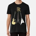 Рэнди Роудс Коллекция T футболка Guitar Hero Роудс Рэнди дорог Гитары Оззи Озборна рок-гитарист, украшенные металлическими шариками горошек мемориал