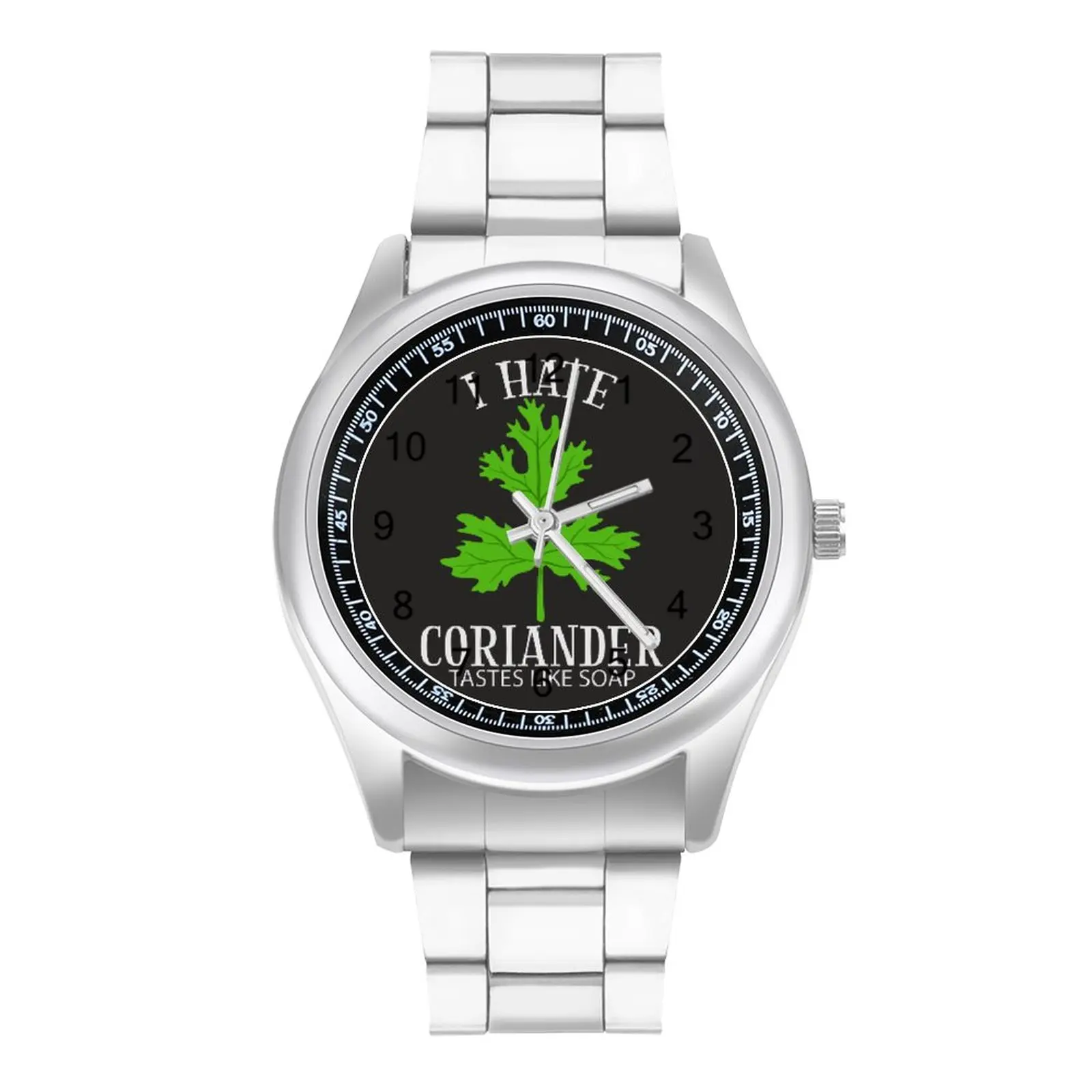 

Кварцевые часы с листьями, бесшумные, фотографические, из нержавеющей стали, высококачественные наручные часы для путешествий