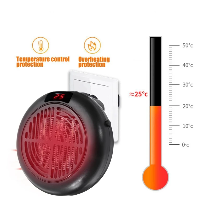 900W Mini Electric Heater Warm Air Fan Portable Space Home Office Winter Warmer Stove Radiator Machine EU | Бытовая техника