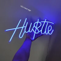 hustle custom plaques led neon signs wall decor for bedroonm restaurant garage bar party background display light