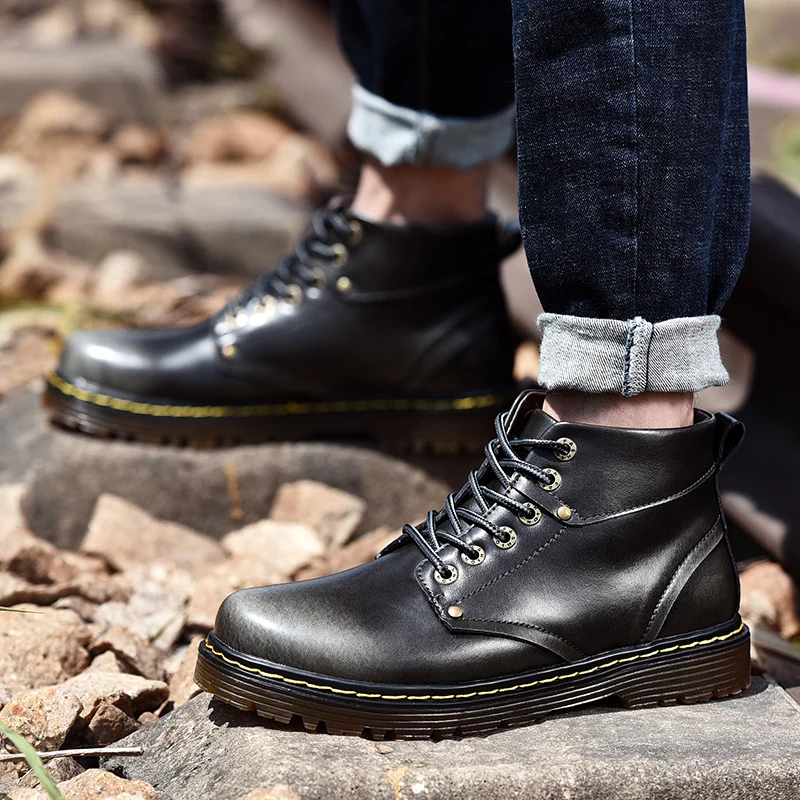 Мужские военные тактические ботинки коричневые кожаные уличные кроссовки с