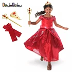 Высококачественное красное праздничное платье принцессы Елены авалор котуме для девочек на день рождения ребенка платье принцессы Елены