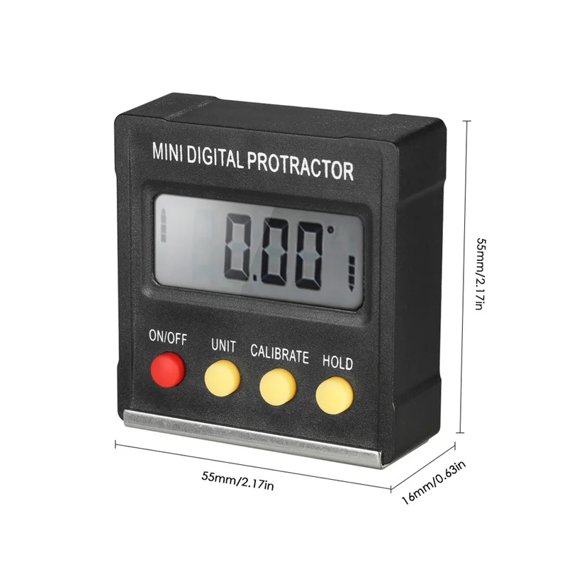 360 Degree Mini Digital Protractor Inclinometer Electronic Level Magnetic Electronic Digital Display Goniometers Bevel Box