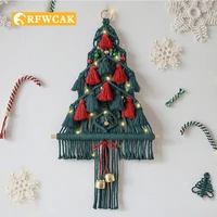 nordic christmas tree tapestry hand woven bells gifts home decoration cotton rope tassel lights with childrens room pendants