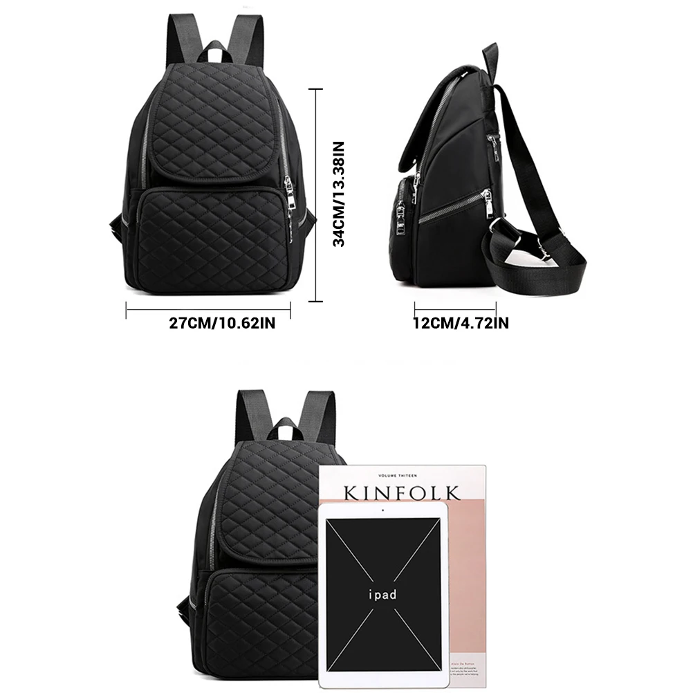 Однотонный ромбовидный рюкзак модный Удобный нейлоновая сумка для женщин