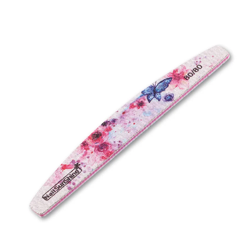 

Flower nail file high-grade sand waterproof wear-resistant stringer Nail File | Half-moon- Disposable Nail File - Pack of 6 pcs