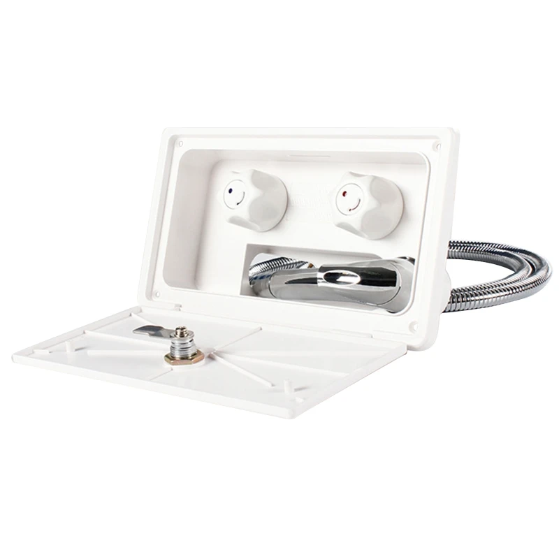 

2021 New RV Exterior Shower Box Kit with Lock Boat Marine Camper Motorhome Caravan Access