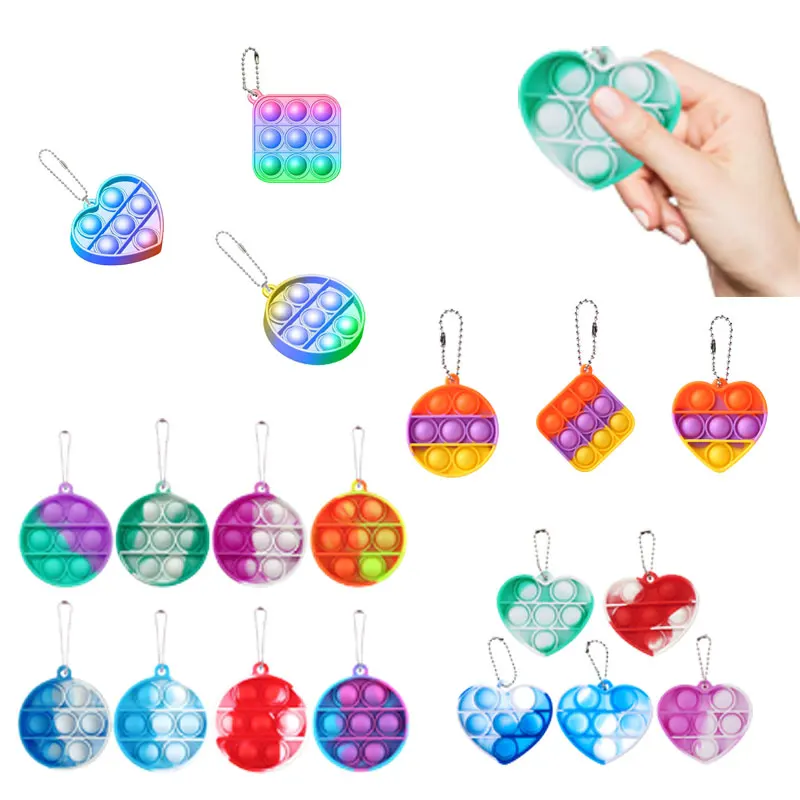 

Mini Pop It Fidget Toy Antistress Toys For Adult Children Push Bubble Fidget Sensory Toys Jouet Pour Autiste анисѬесс Keychain