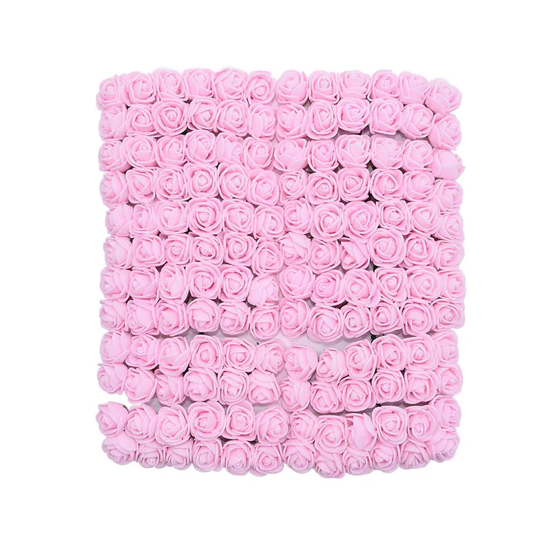 PE03 144pcs 2 см 144 шт Искусственные из ПЭ пена роза цветок DIY Мишка розы для Свадебные украшения ручной работы подарок букет роз цветы венок - Цвет: PE03 144pcs