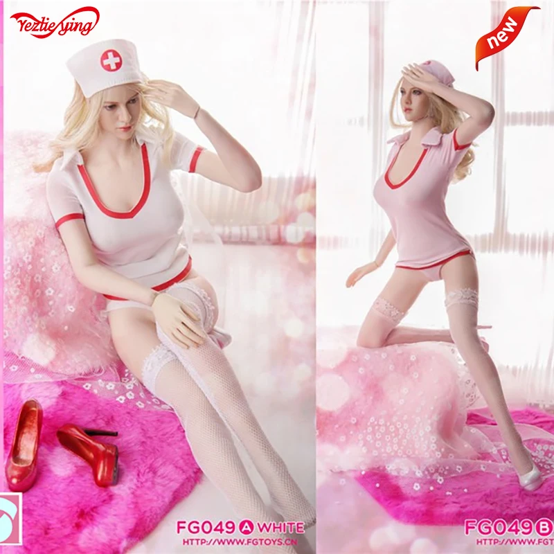 

Игрушки Fire Girl FG049 A Белый/B розовый баланс платье медсестры подходит к женской юбке фигурка одежда для 12 "экшн-фигурки игрушки аксессуары