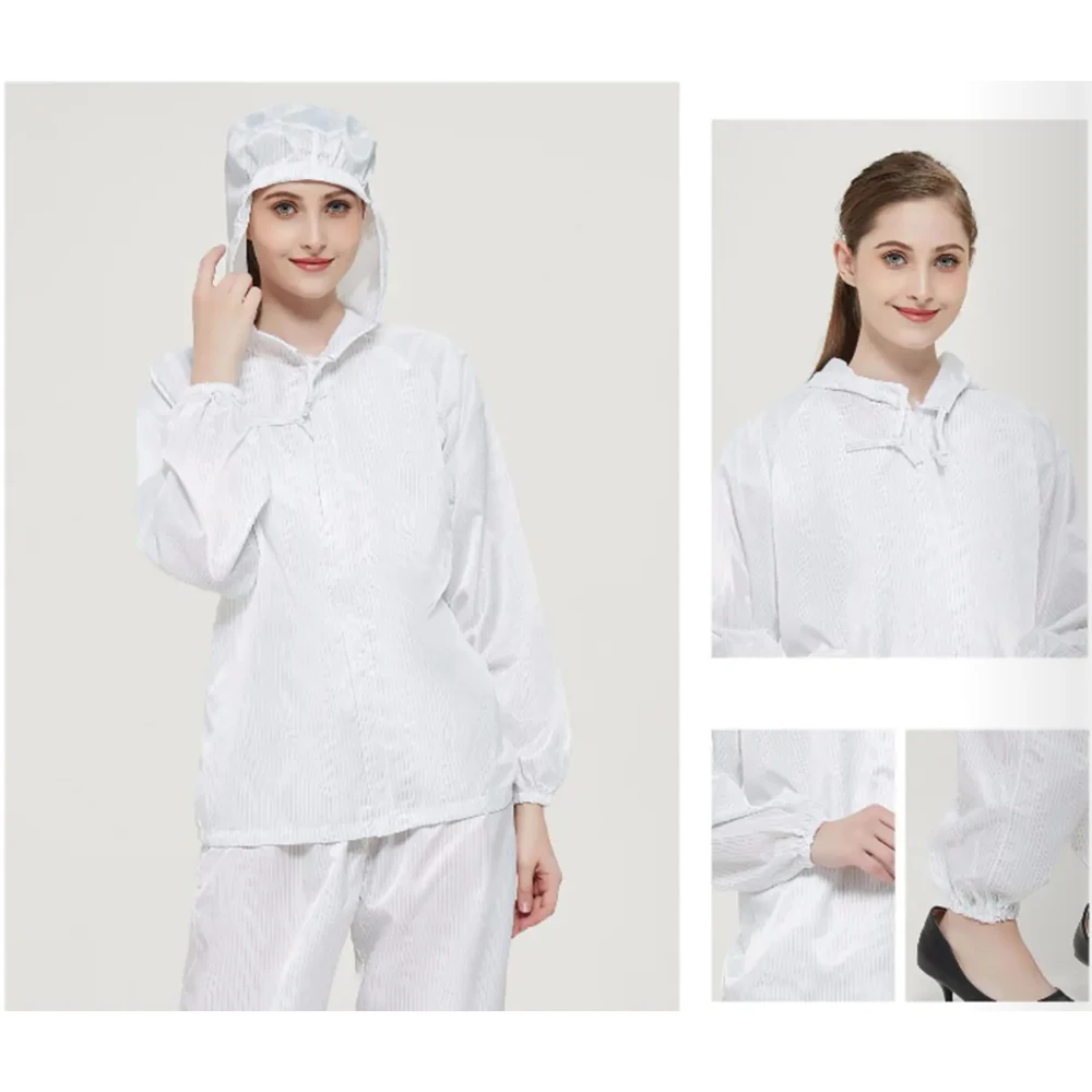 

Work Clothes Uniform Anti-Static Jacket Pants Universal Protective Clothing Food Factory Overalls Lab Coats Casual Coveralls
