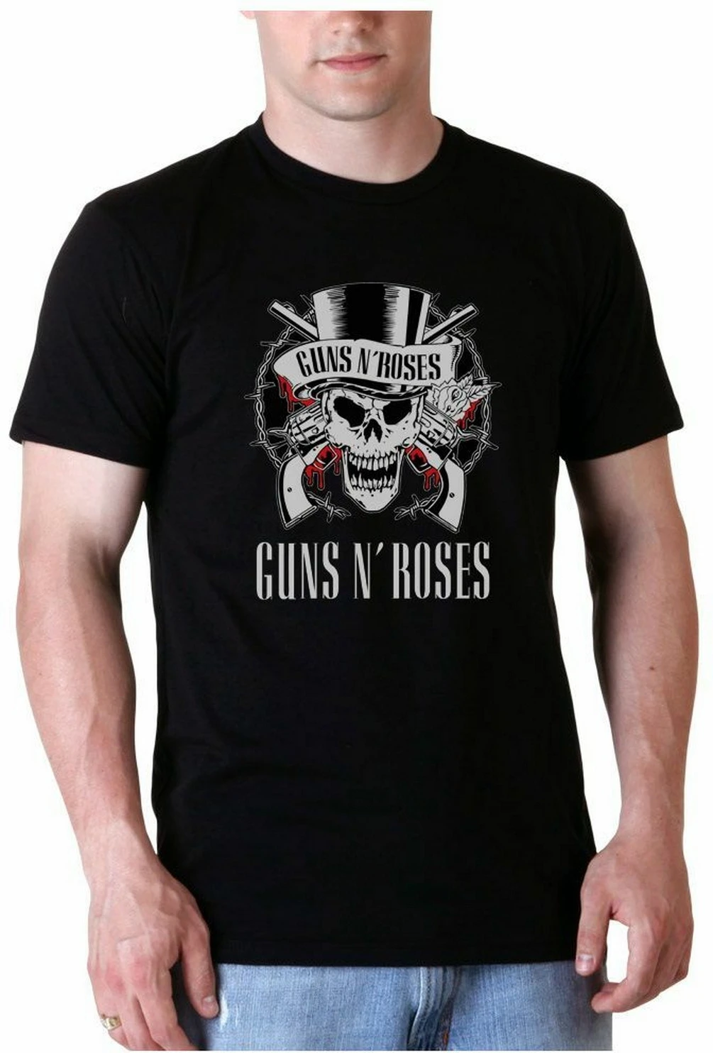 Футболка с черепом guns N Roses (размеры S-3Xl) готова к отправке! Летняя футболка круглым