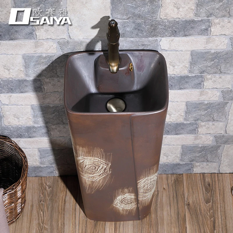 

zq Column Floor-Standing Column Washbasin Retro Wash Basin Column Wash Basin