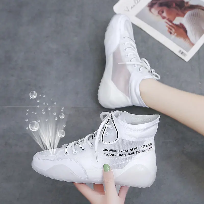 

2020 Mesh Women's Jelly Bottomed Women Casual Shoes Soft Bottom Comfortable Woman Sneaker Female Summer Sports Vulcanized Shoes