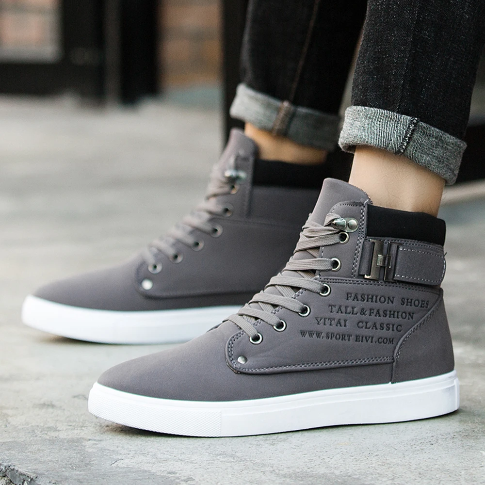 Мужские повседневные высокие кроссовки с буквенным принтом обувь для скейтборда