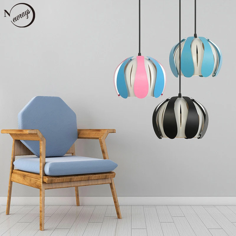 Сельская Скандинавская Подвесная лампа современный светодиодный светильник E27 в