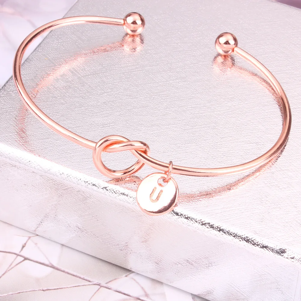 Женский браслет с двойным боковым A Z золотым/розовым золотом серебряным цветом 26