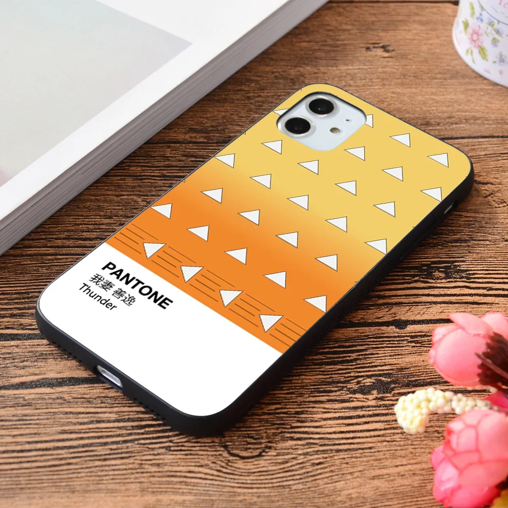 

For iPhone Agatsuma Thunder Demon Slayer Soft TPU border Apple iPhone Case