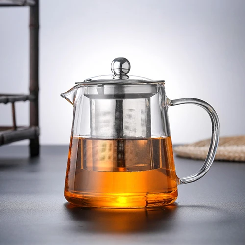 

450ML/550ML/750ML/950ML/1300ML Glass Kettle Heat Resistant Teapot with Filter Home Office Borosilicate Tea Set Glass Maker