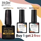 ArteClavo 3 шт.компл. 10 мл матовый гель, топ базовый слой грунтовка Топ гель лак для ногтей лак для нейл-арта набор маникюрный лак купить 1 получить 2 бесплатно