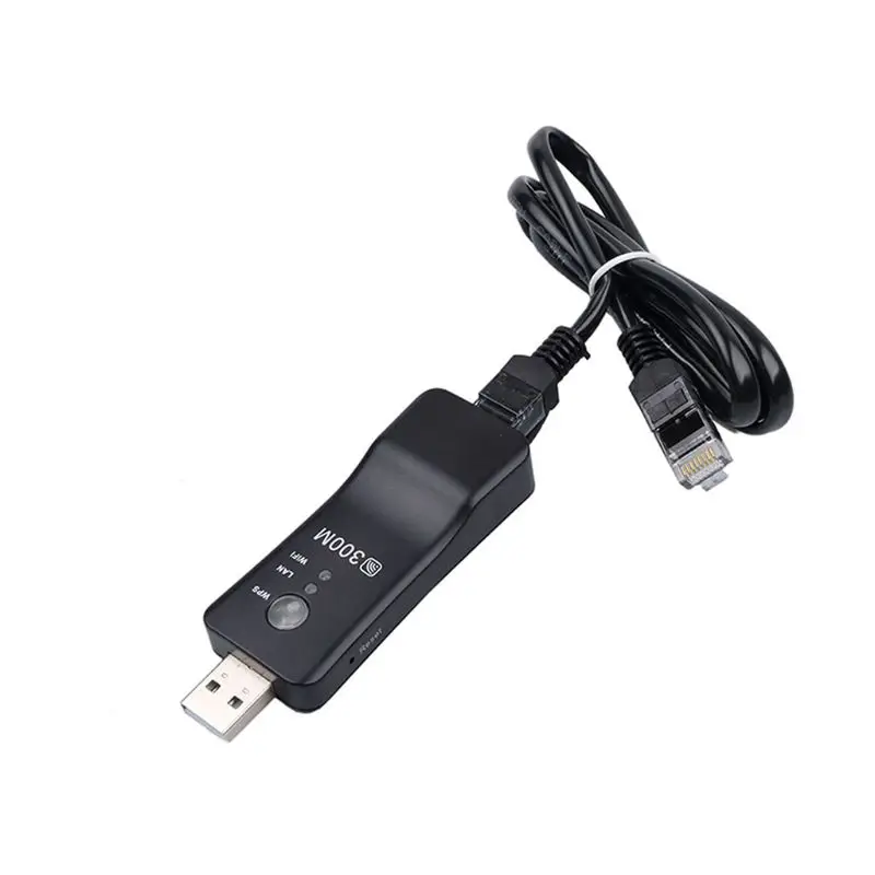 

300M Wireless USB Lan HDTV Adapter Converter RJ-45 Wifi Card Router Repeater