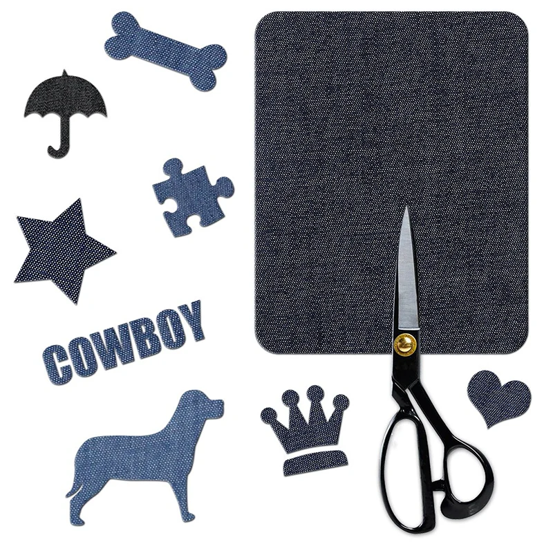 25 шт./компл. джинсовые заплатки для одежды аппликация на колено ремонта локтей и