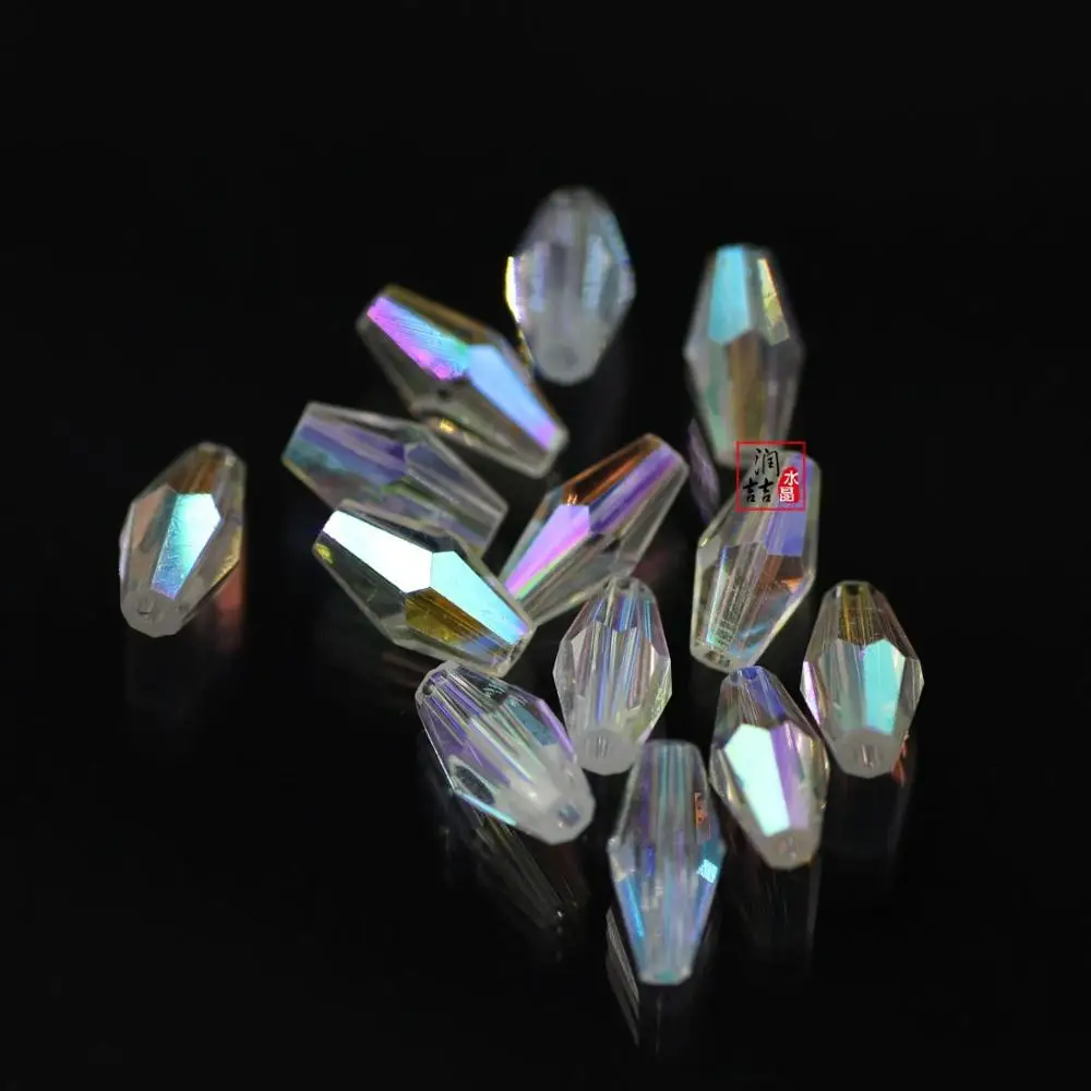 100 шт. изысканные двухконусные бусины из австрийского хрусталя 3x6/4x 8/6x12 мм для