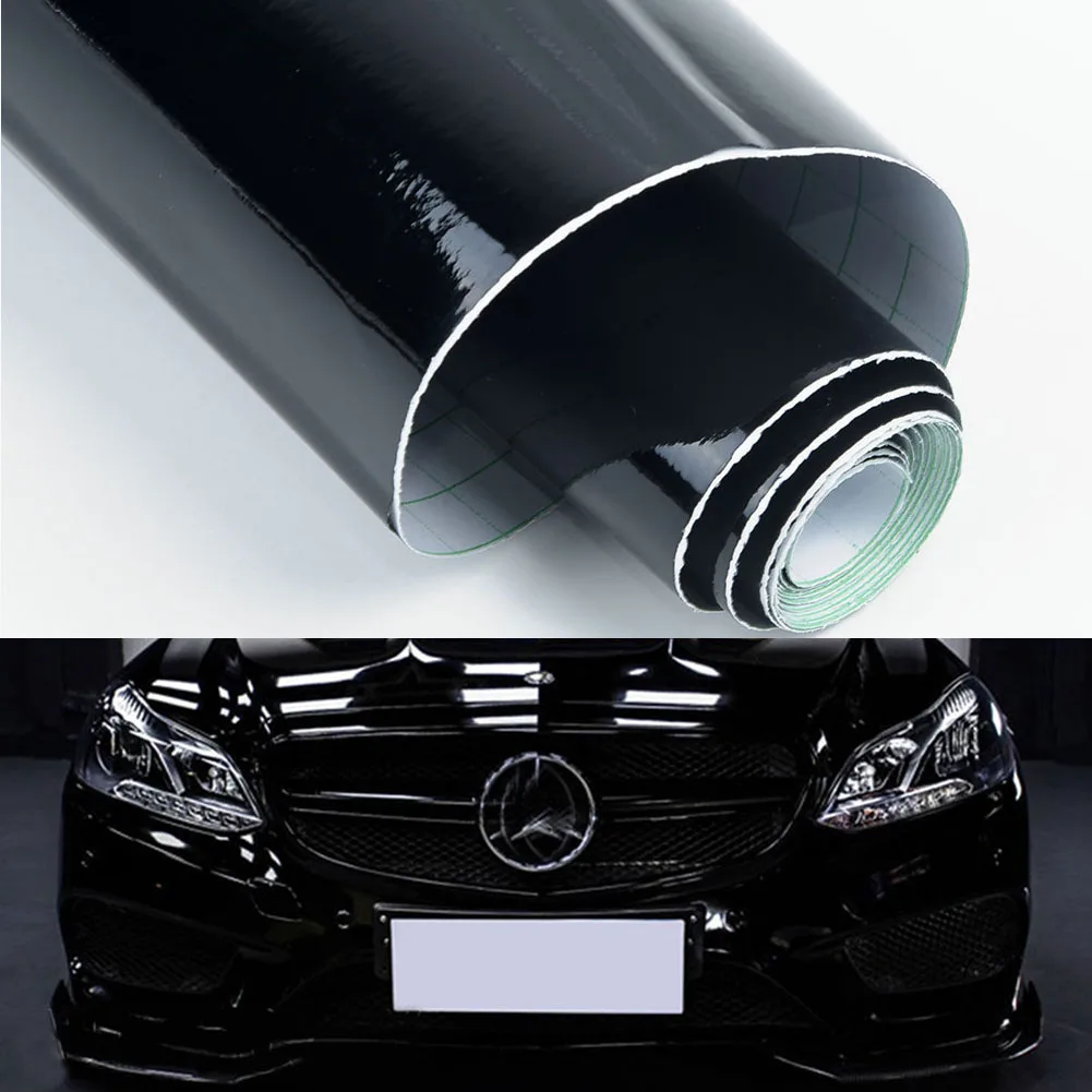 

30*152CM Carbon Fiber Vinyl Film Wrap Foil Auto Car Gloss Black Car Vinyl Film Wrap Sticker Decal Interior Decoration