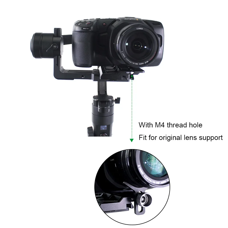 Lanparte кран 2/3 офсетная пластина для Zhiyun Gimbal аксессуары для камеры Blackmagic BMPCC 6K 4K Камера и аксессуар для цифровой зеркальной фотокамеры