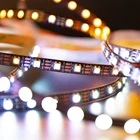 Светодиодная RGB ленсветильник WS2812B, 5 В, индивидуально Адресуемая, 1 м, 5 м, 30 светодиодовм, 60 светодиодовм, черная, белая, IP306567