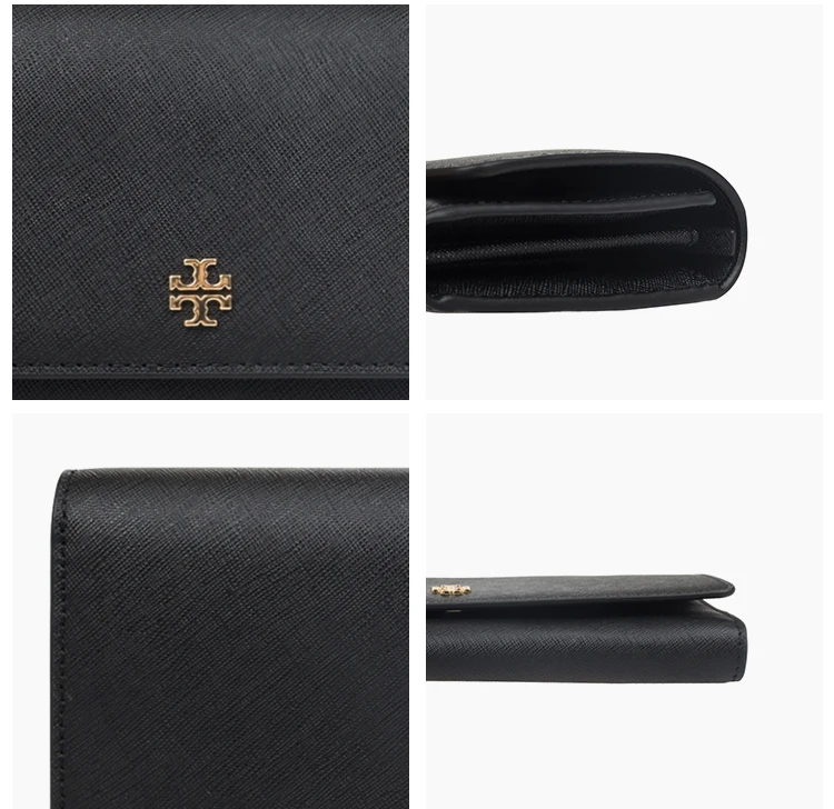 Аутентичный и абсолютно роскошный Tory Burch Emerson конверт Континентальный кошелек Saffiano Кожа 46187