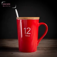 xinchen 2021 coffee cup set saba mugs digital with cover a spoon the large capacity ceramic digital cups
