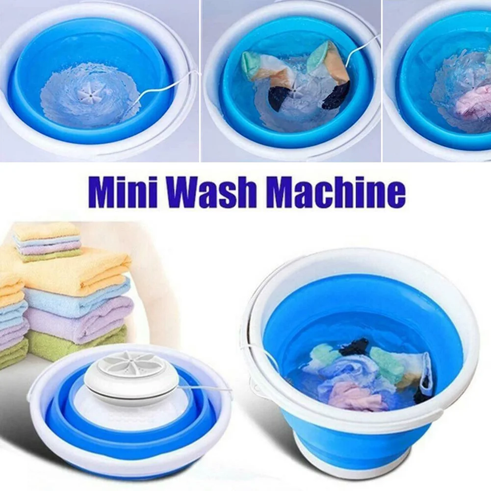 

Tub Camping Bucket Dorms Mini Washing Machine Compact Ultrasonic Turbines Laundry Cleaner Clothes Socks College Rooms Underwear