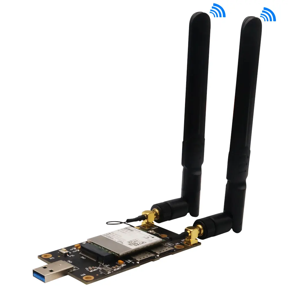 M.2 к USB 3 0 адаптер 3G / 4G 5G LTE модуль компьютера Компоненты с 2 Нано SIM Слот для карт
