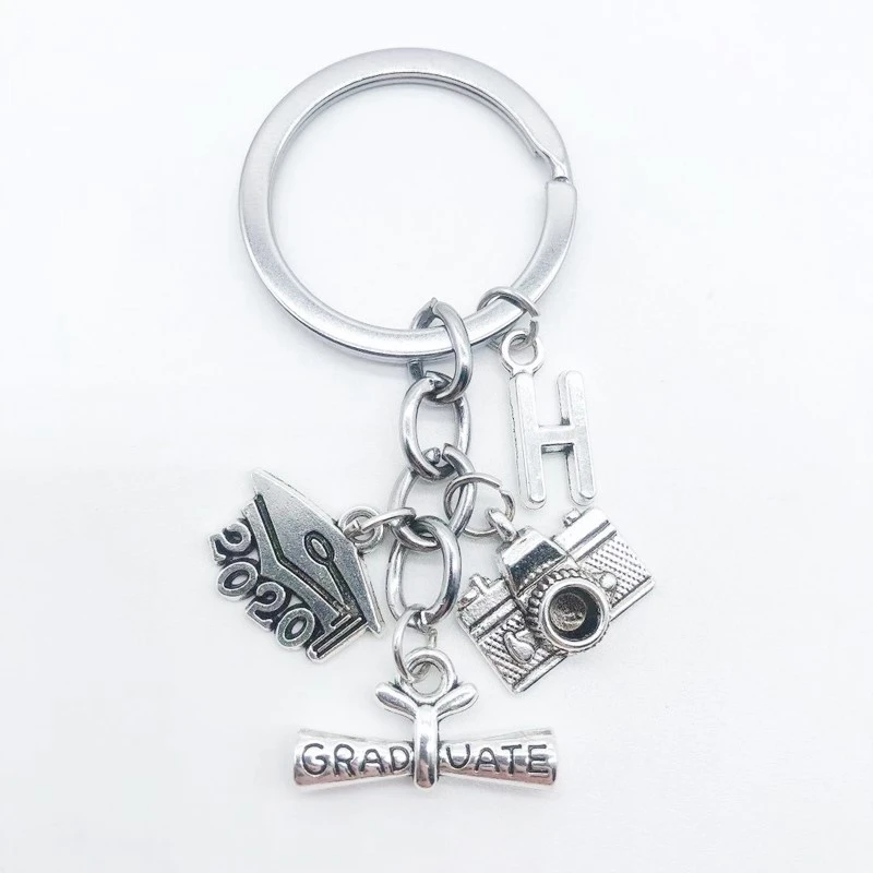 

A-Z Letter 2020 Graduation Season Ceremony Meaning Keychain Camera Pen Graduation Certificate Key Classmate Gift