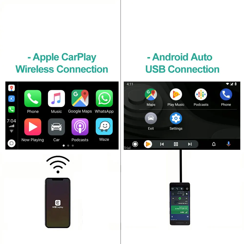 VEHEMO Smart Link беспроводной ключ для Apple CarPlay Android навигационный проигрыватель USB карта