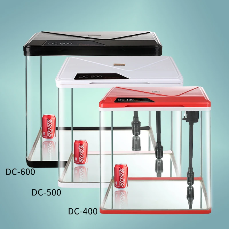 Аквариум креативный для гостиной маленький стеклянный настольный домашний