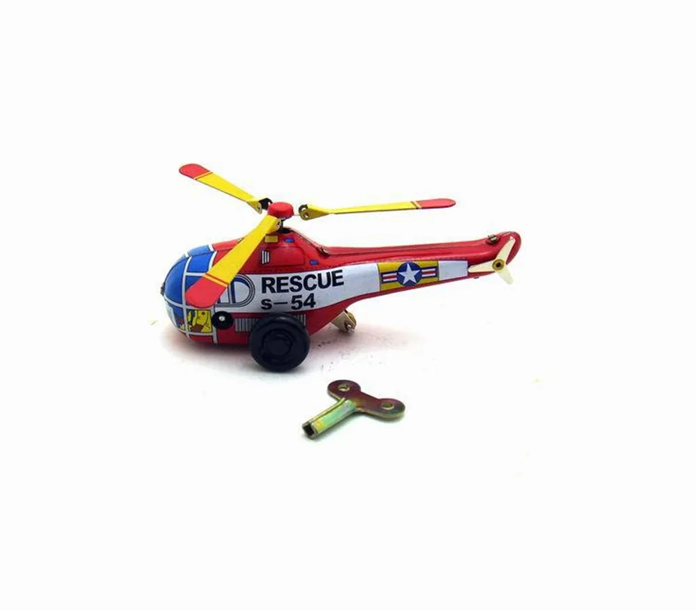 

Vintage Clockwork Wind Up Helicopter Toys Photography Children Kids Adult Helicopter Tin Toys Classic Toy Christmas Gift