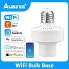 Умная лампа Aubess Tuya E27 с Wi-Fi, адаптер для цоколя, держатель для светодиодной лампы, с управлением через приложение Smart Life, Alexa Google Home