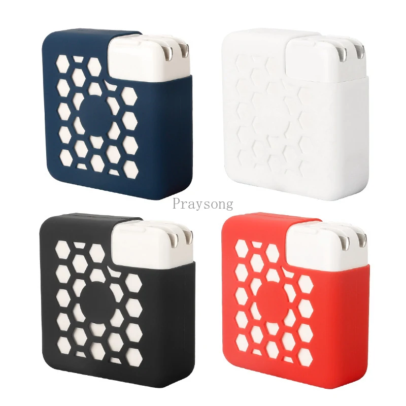 

4 Color Silicone Cover for Apple MacBook Ipad Air Pro Retina Laptop Power Adapter Protective Cover Charger Protective Shell
