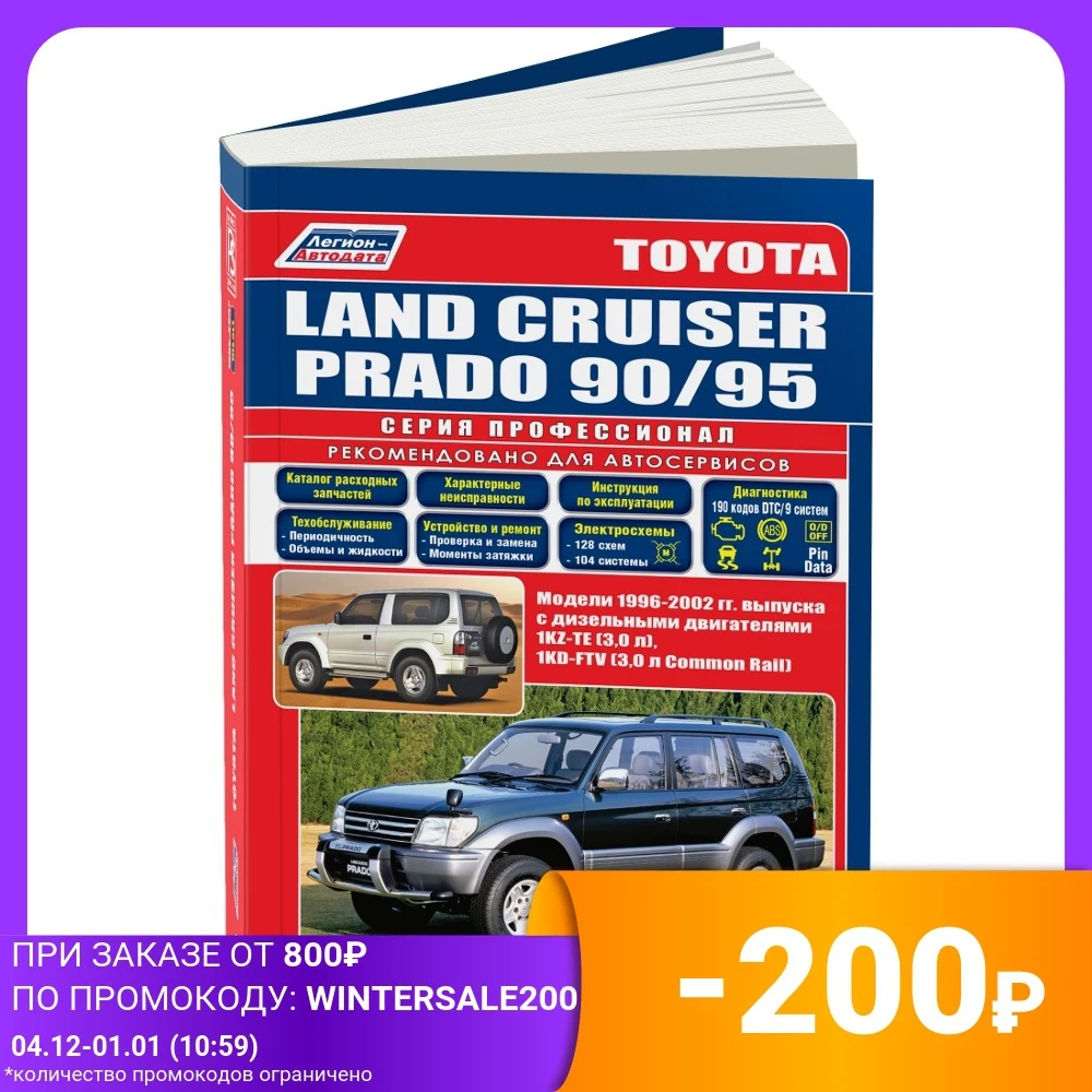 Toyota Land Cruiser Prado 90/95. Модели 1996-2002 года с дизельными двигателями. Включены